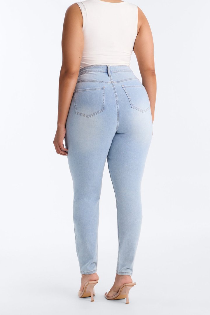 Tall Dakota Ripped High Rise Stretch Skinny Jeans - Light Wash