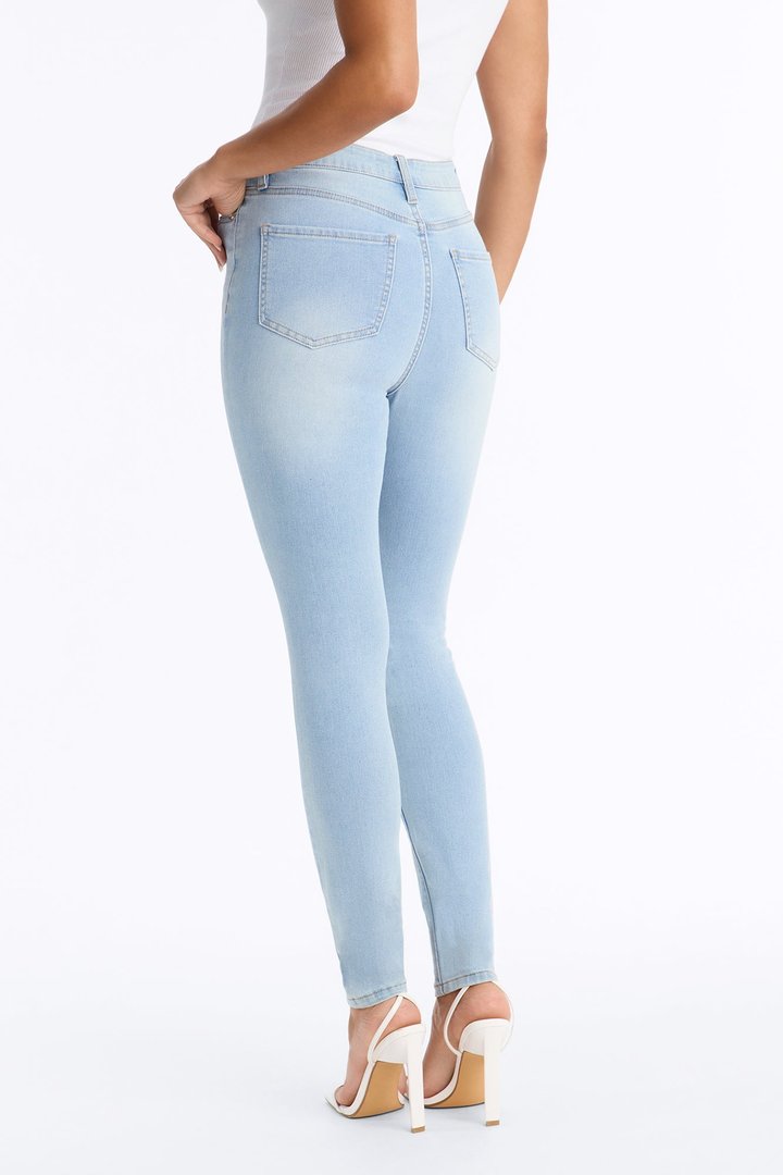Tall Dakota Ripped High Rise Stretch Skinny Jeans - Light Wash