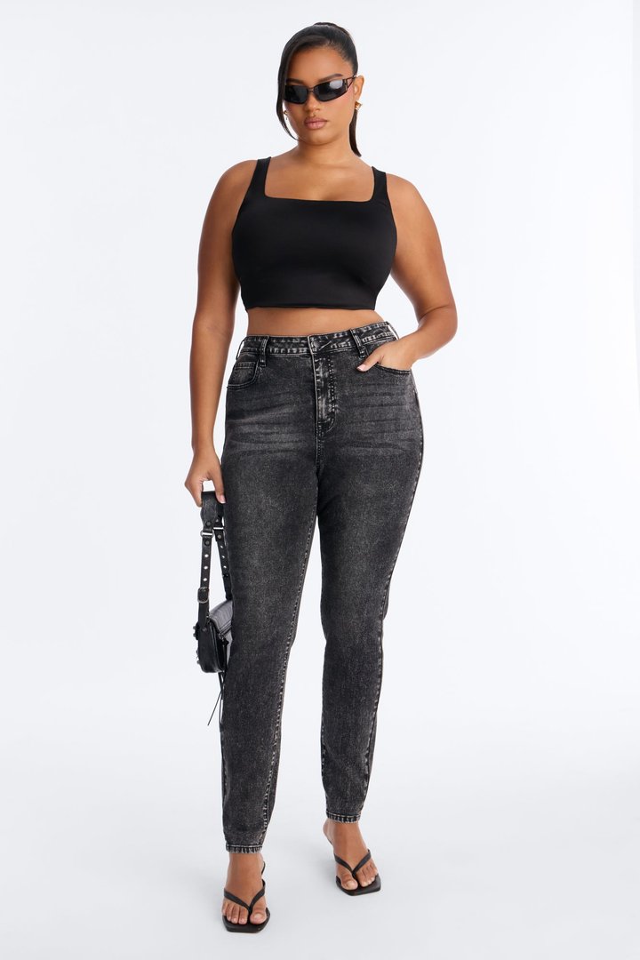 Tall San Diego Sculpting High Rise Stretch Skinny Jeans - Black