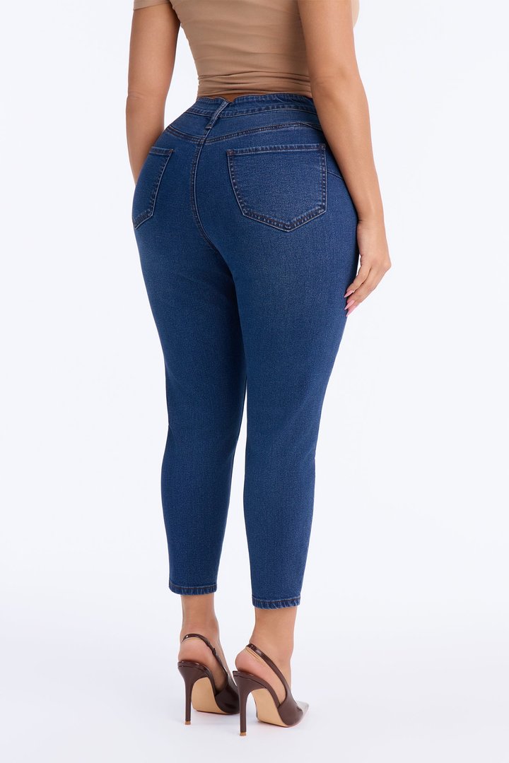 Petite Vibe Check Curvy Stretch Skinny Jeans - Dark Wash