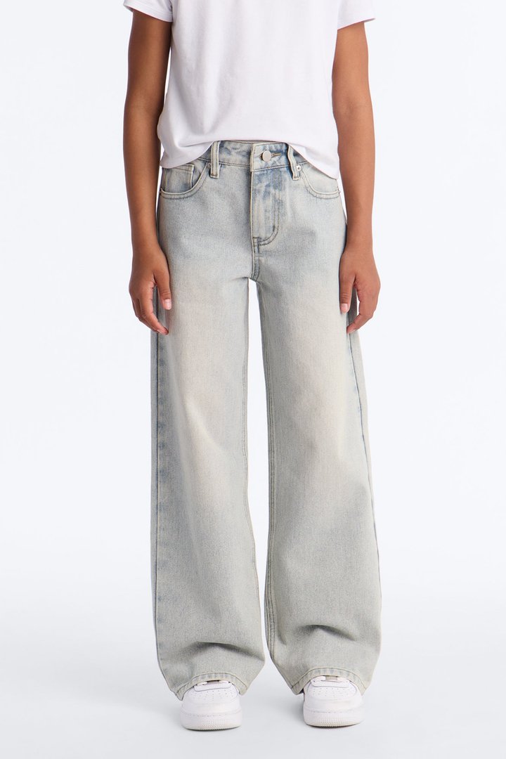 Mini Peace Of Mind Tinted Baggy Jeans - Light Wash