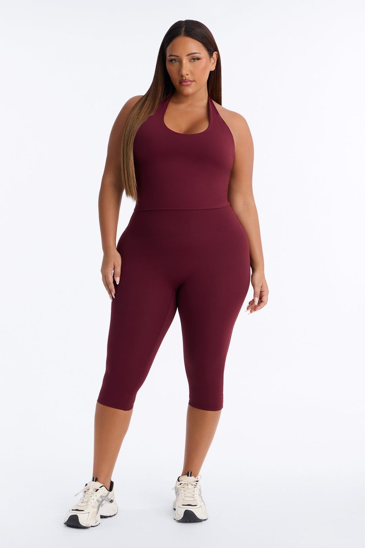 Reese Active Capri Set - Burgundy