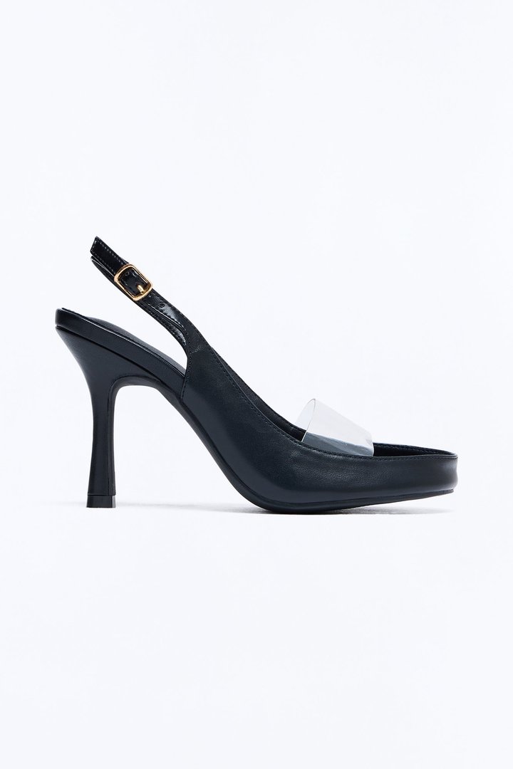 No Games Slingback Heels - Black