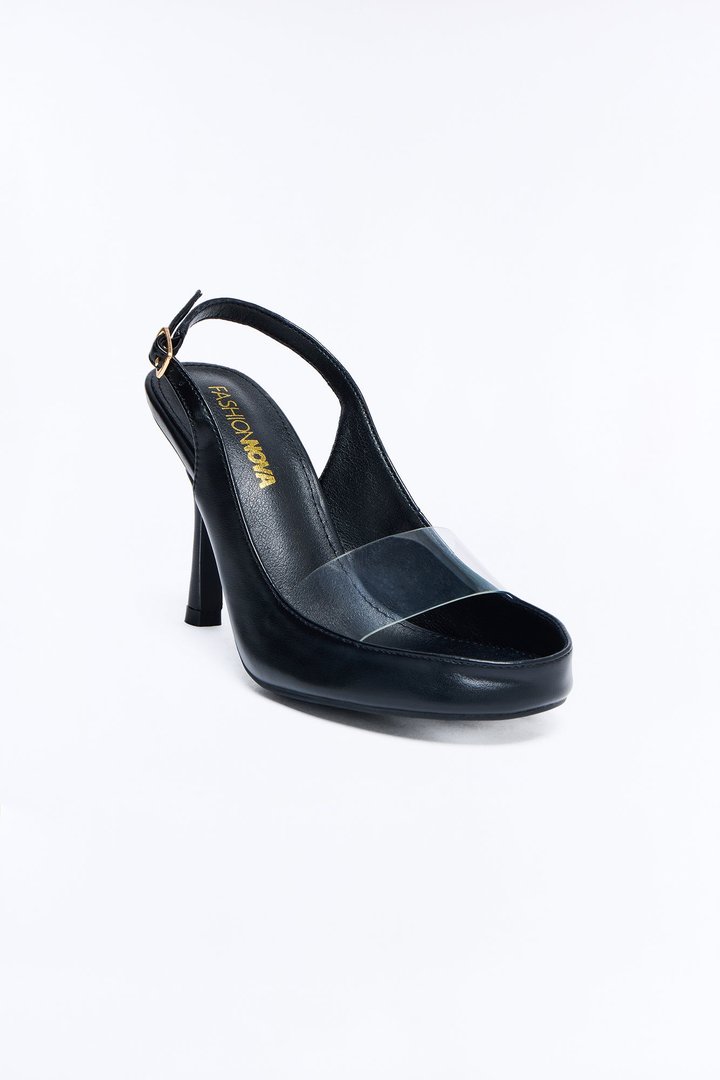 No Games Slingback Heels - Black