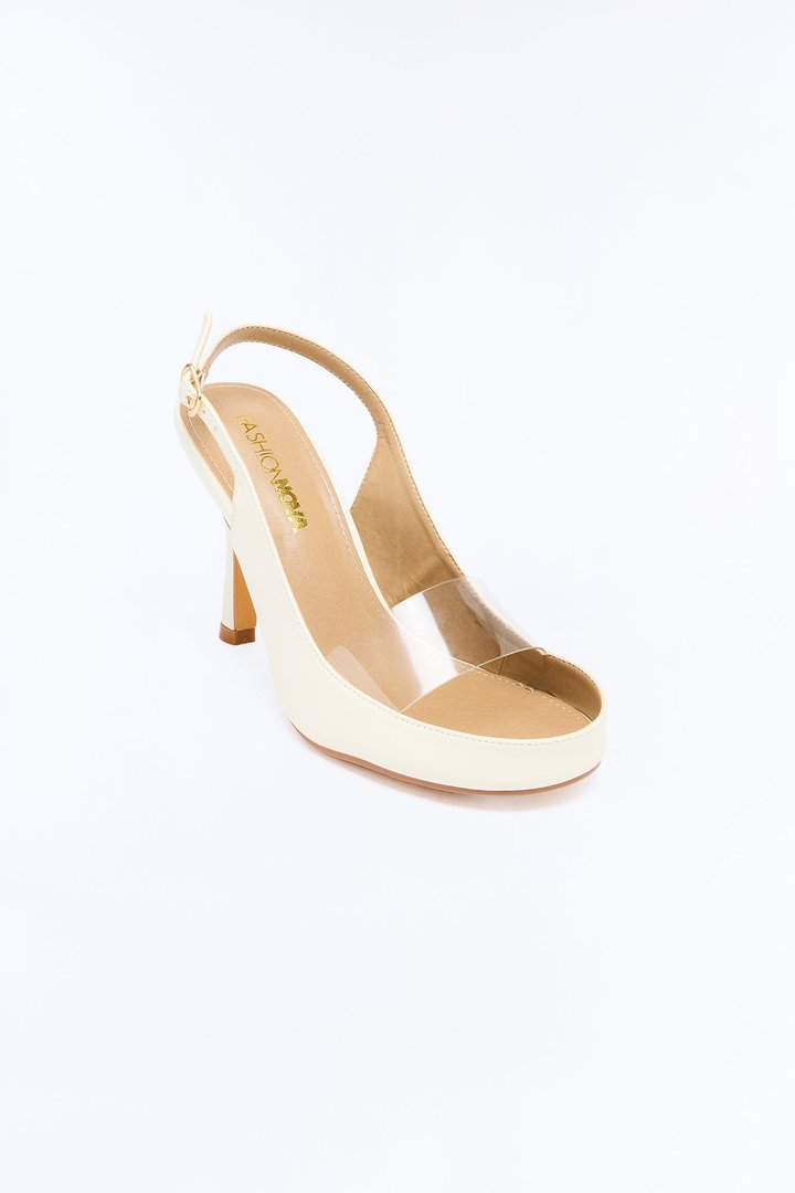 No Games Slingback Heels - White