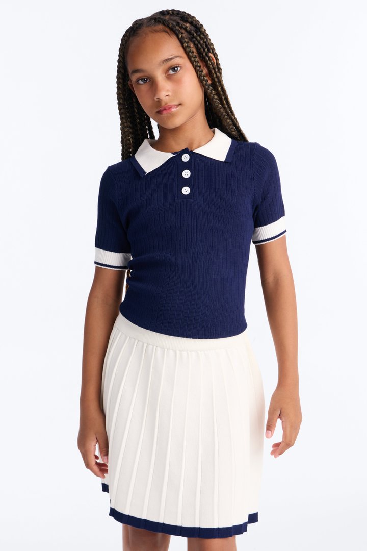 Mini Stick Around Skirt Set - Navy/combo