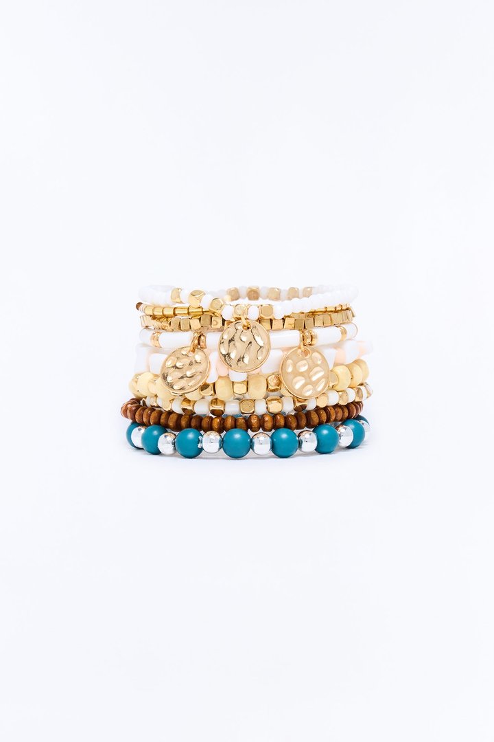 Just Beachy 9 Piece Bracelet Set - Multi Color