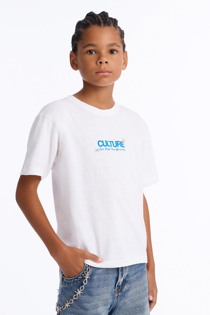Mini Culture Above All Short Sleeve Tee - White