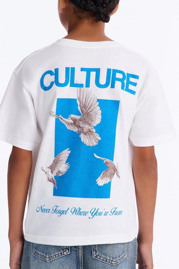 Mini Culture Above All Short Sleeve Tee - White