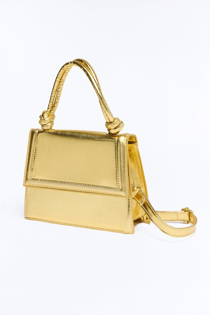 Never Too Late Handbag - Gold