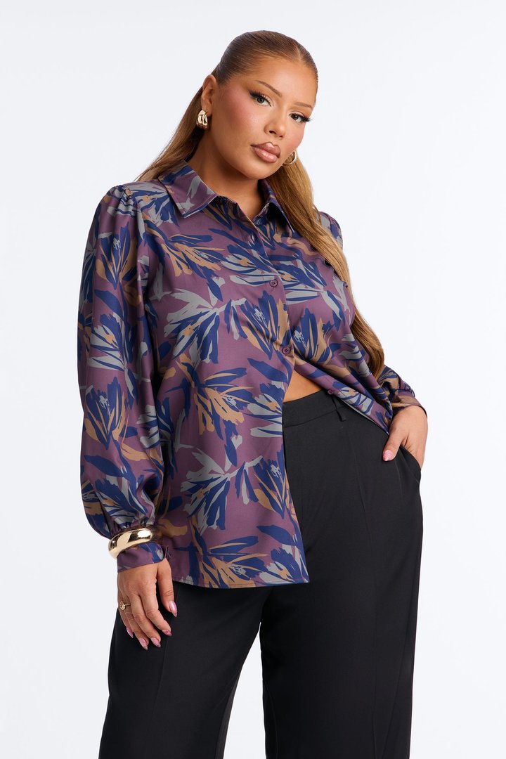 Feel A Way Shirt - Plum/Multi