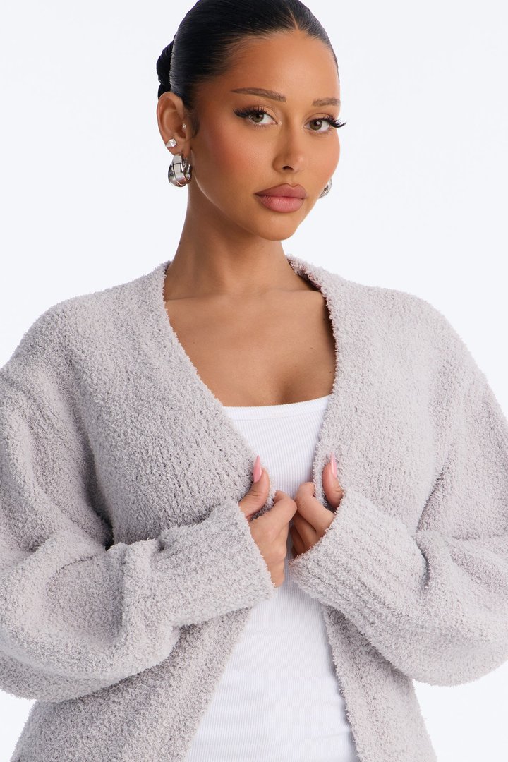 Living In It Cardigan - Heather Grey