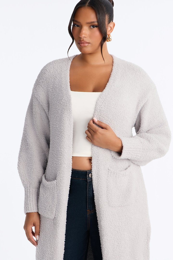 Living In It Cardigan - Heather Grey