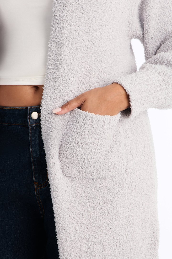 Living In It Cardigan - Heather Grey