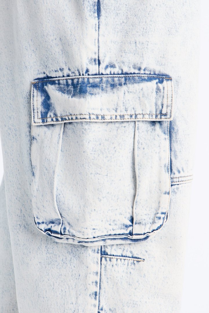 Micah Baggy Moto Jeans - Light Wash