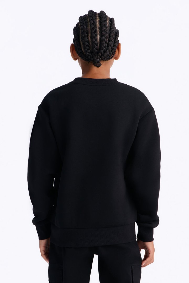 Mini Tyson Dope Energy Crewneck Sweatshirt - Black