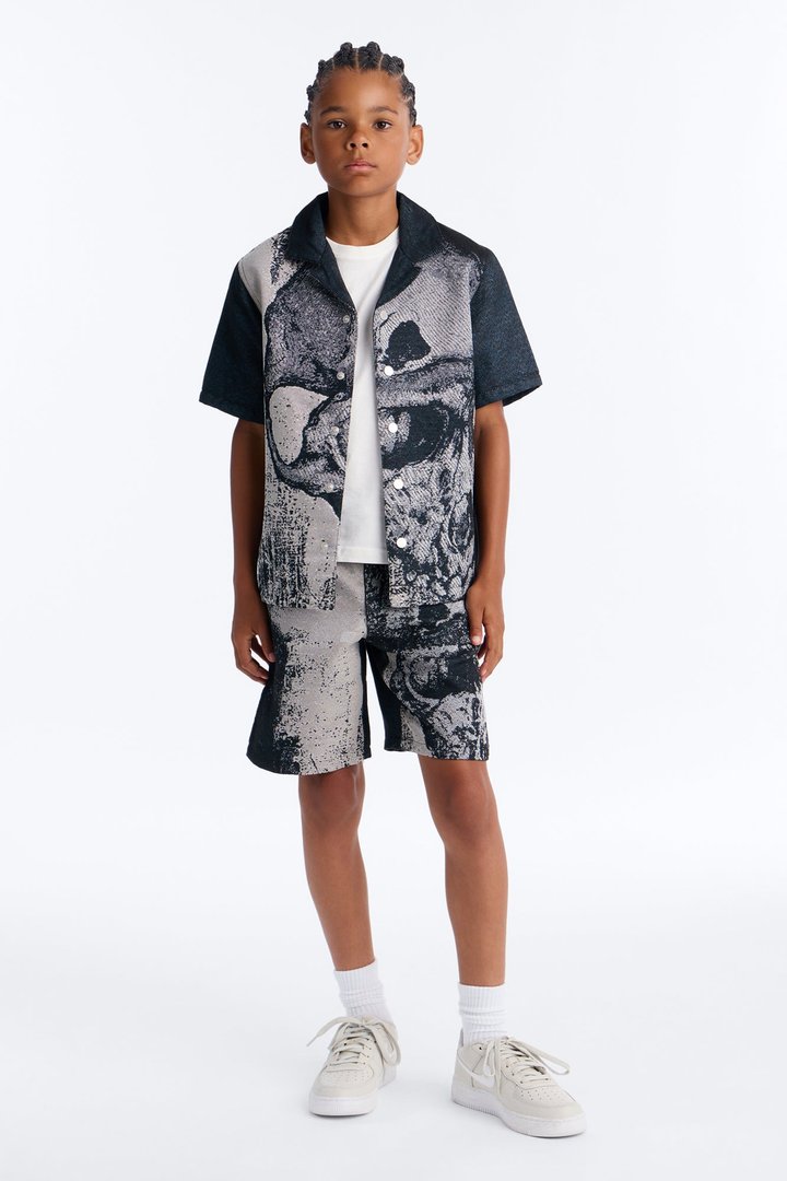 Mini Azrael Tapestry Shorts - Black/combo