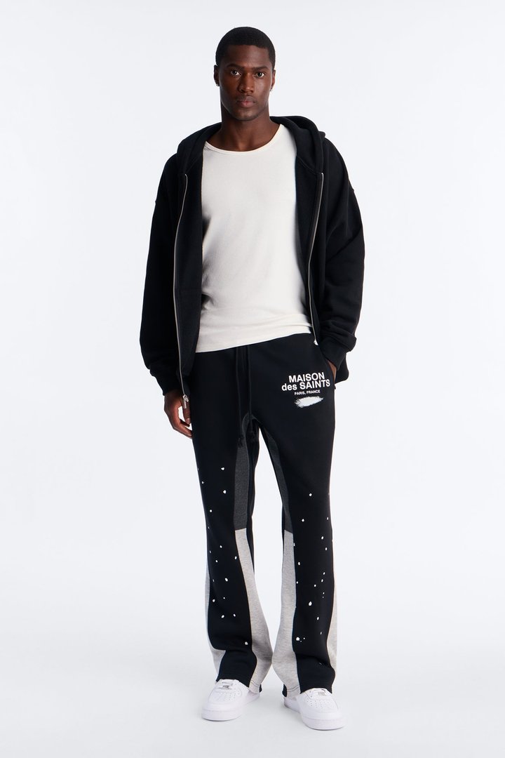 Tayson Maison Des Saints Skinny Flare Sweatpants - Black
