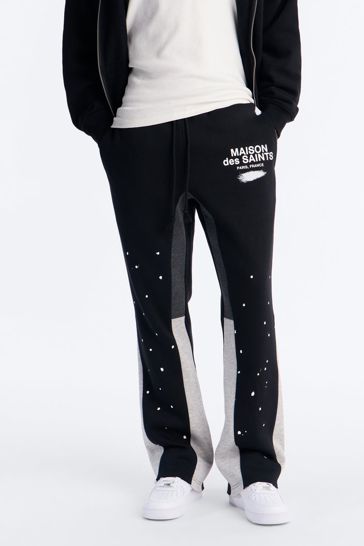 Tayson Maison Des Saints Skinny Flare Sweatpants - Black