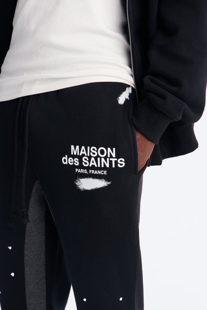 Tayson Maison Des Saints Skinny Flare Sweatpants - Black