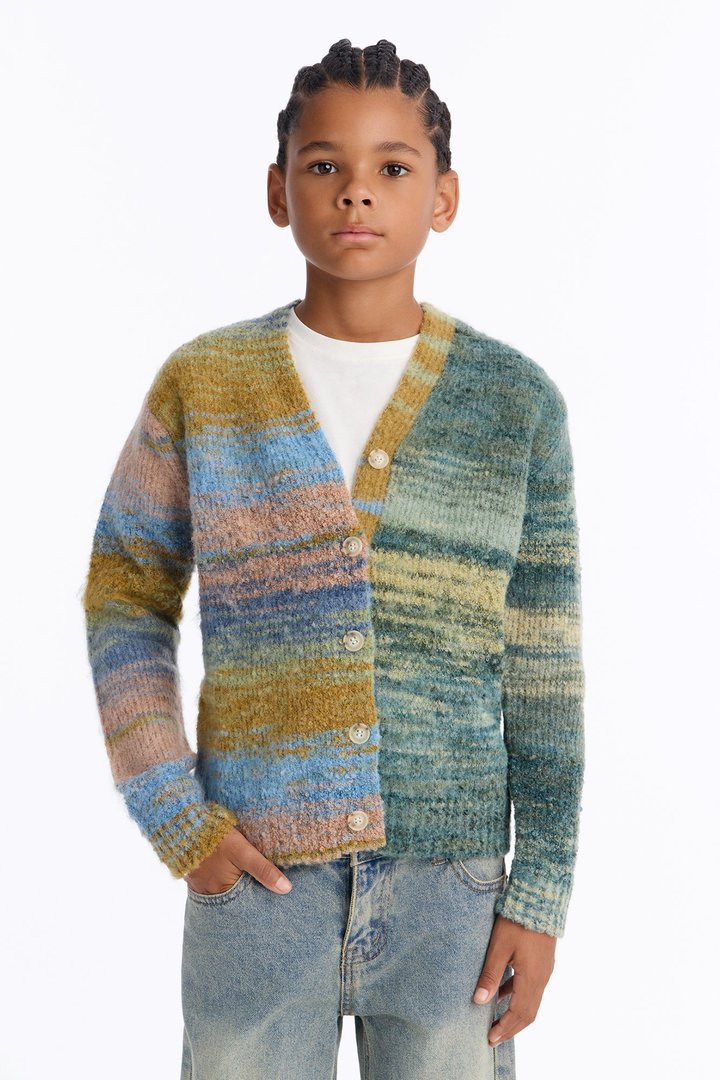 Mini Cameroonian Textured Cardigan - Multi Color
