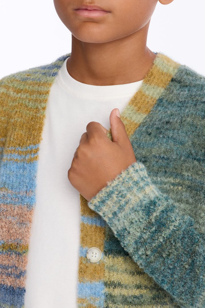Mini Cameroonian Textured Cardigan - Multi Color