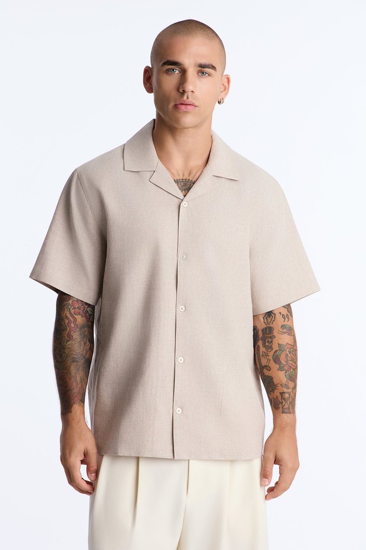 Bahamas Linen Shirt - Stone