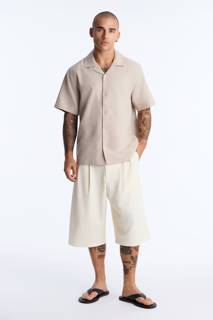 Bahamas Linen Shirt - Stone