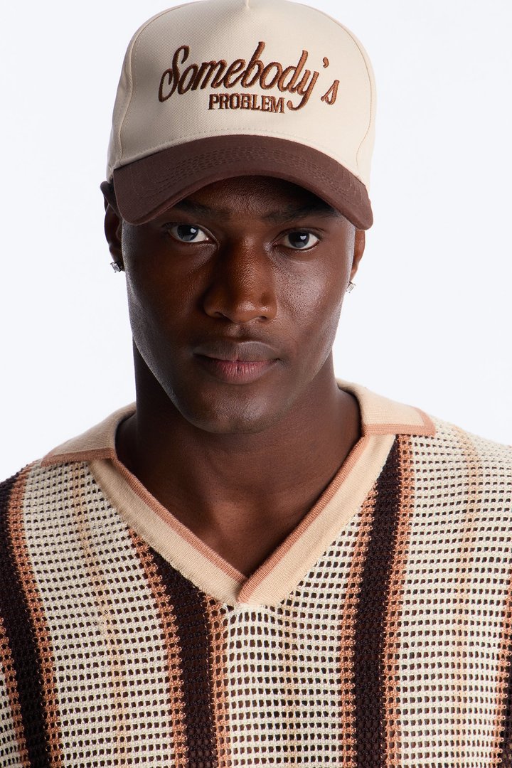 Somebody's Problem Structured Hat - Cream/combo
