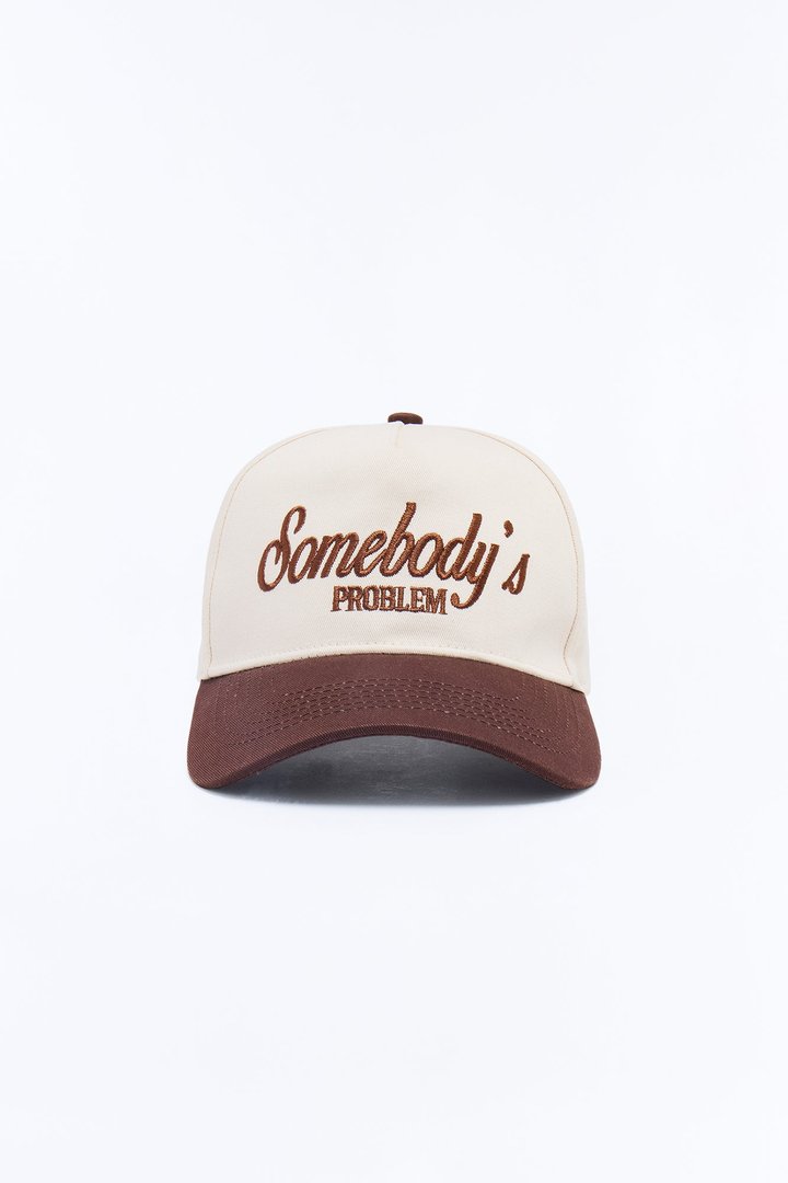 Somebody's Problem Structured Hat - Cream/combo