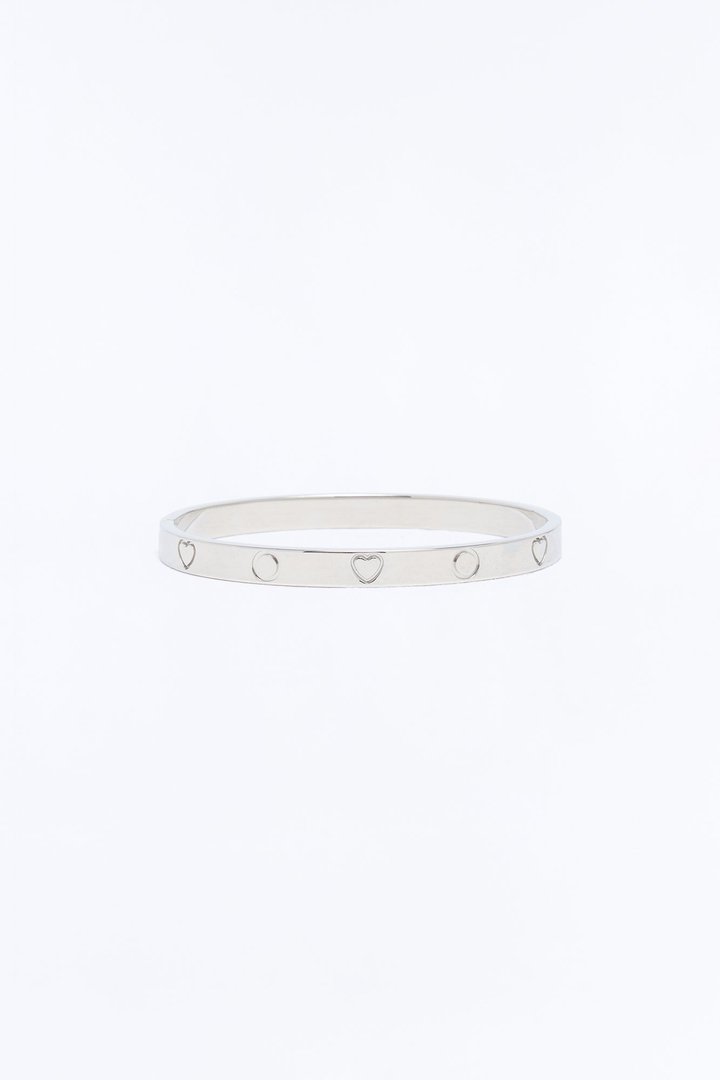 Screw You Heart Detail Bracelet - Silver