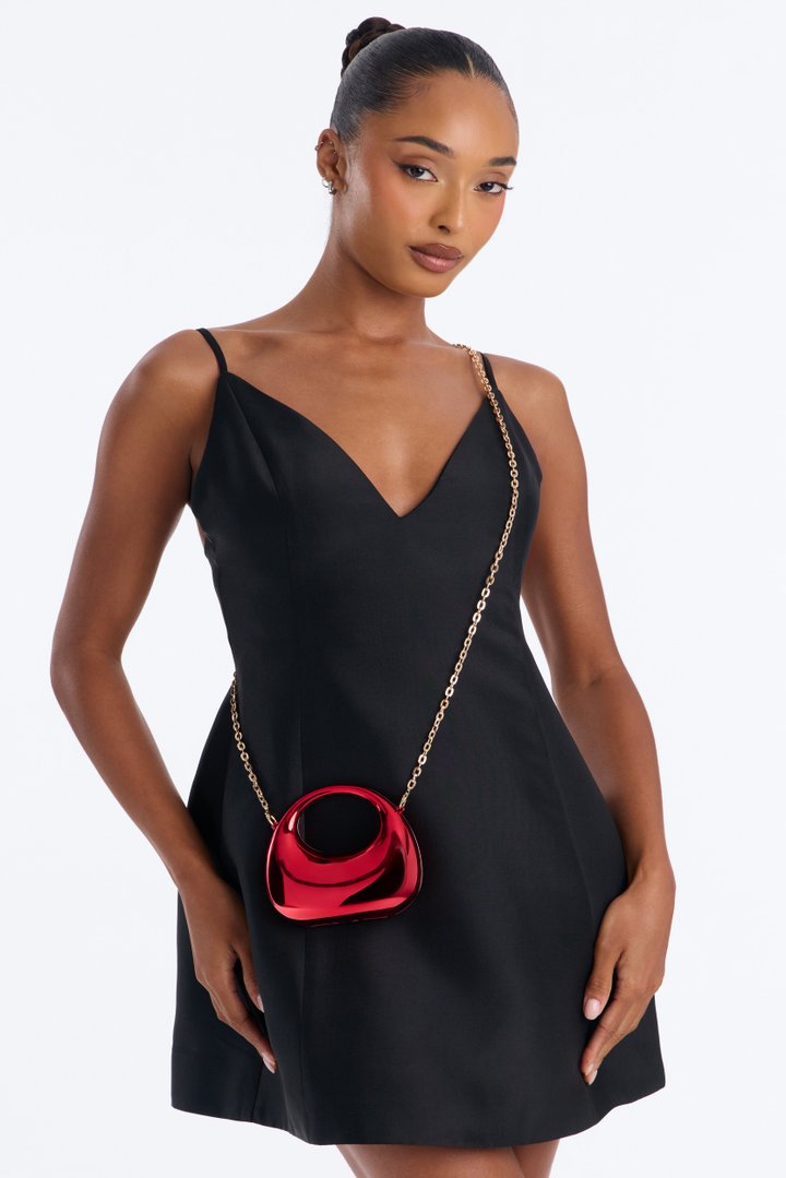 My Mini Me Metal Clutch - Red