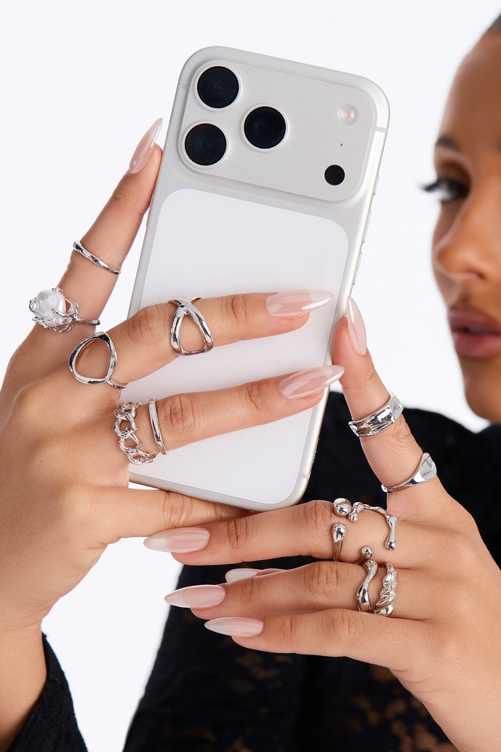 Take My Power 12 Piece Ring Set - Silver