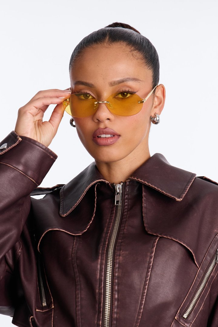 Should Have Been Us Sunglasses - Gold/Yellow