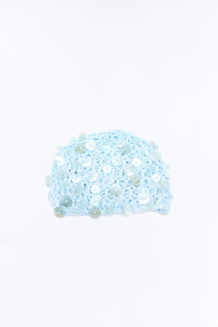 Deep Waters Crochet Beanie - Blue
