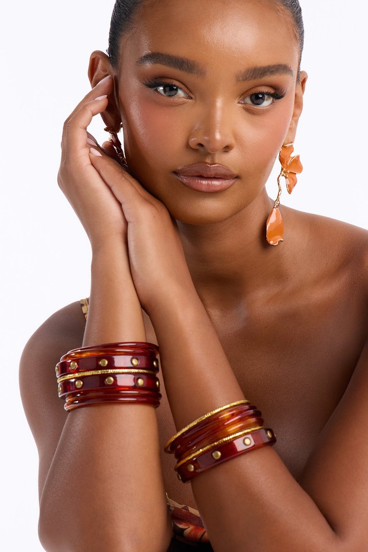 Hideaway 13 Piece Bracelet Set - Brown/combo
