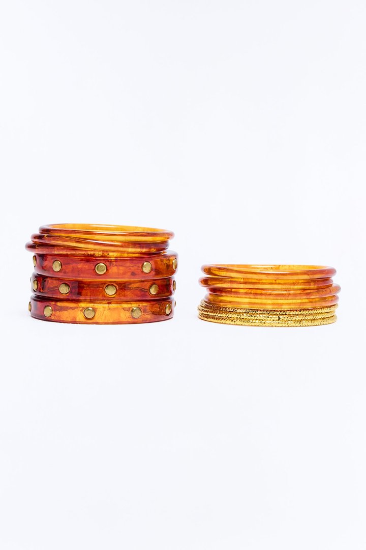 Hideaway 13 Piece Bracelet Set - Brown/combo