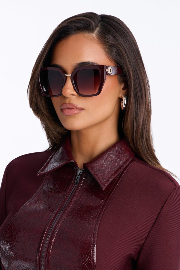 Skye Line Sun Rise Sunglasses - Burgundy