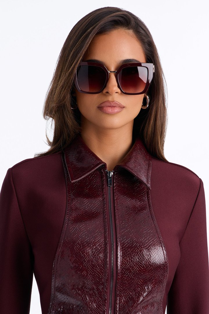 Skye Line Sun Rise Sunglasses - Burgundy