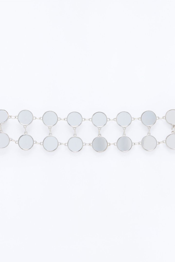 Liquid Chrome Chain Belt - Silver