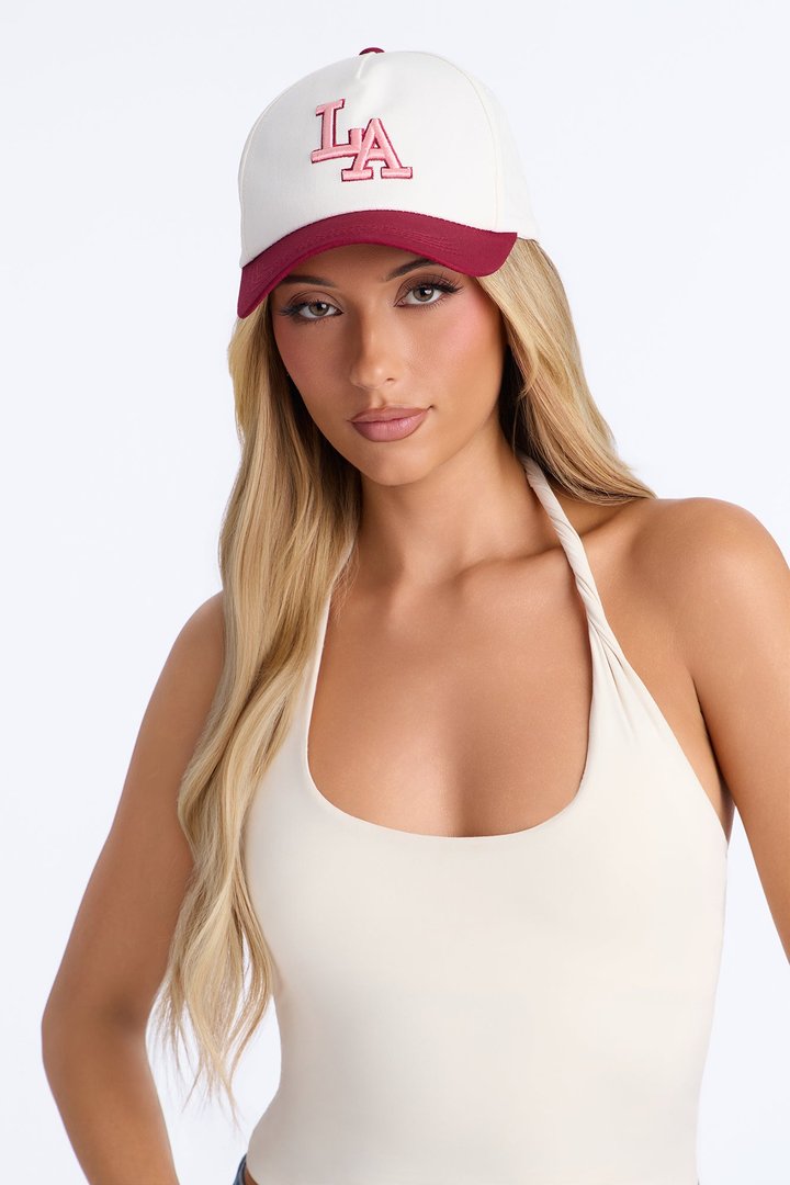 LA Has My Heart Baseball Hat - Burgundy/combo
