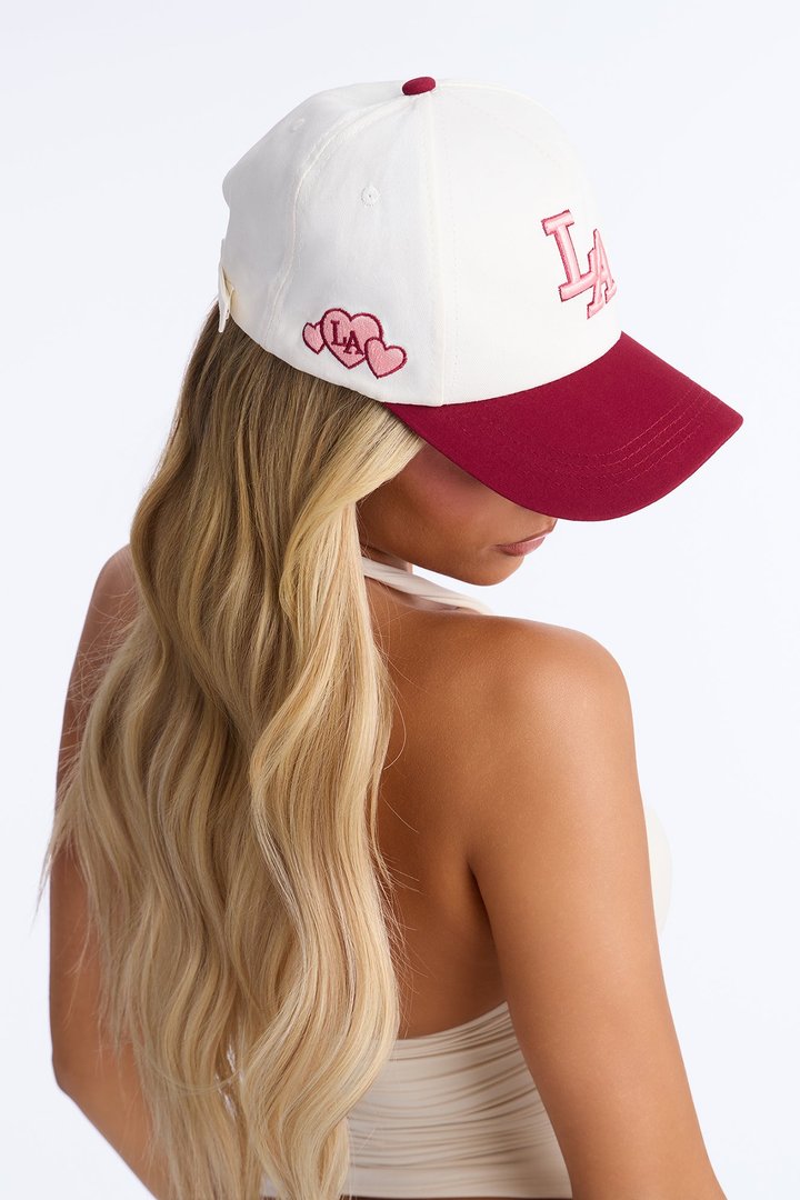 LA Has My Heart Baseball Hat - Burgundy/combo