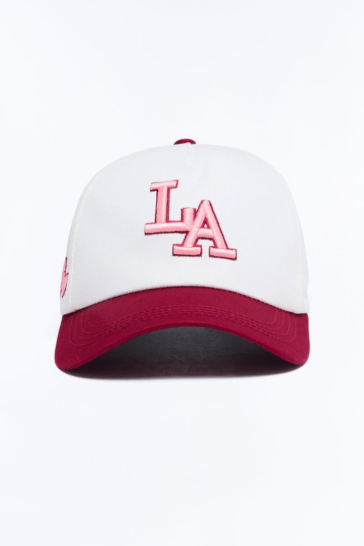 LA Has My Heart Baseball Hat - Burgundy/combo