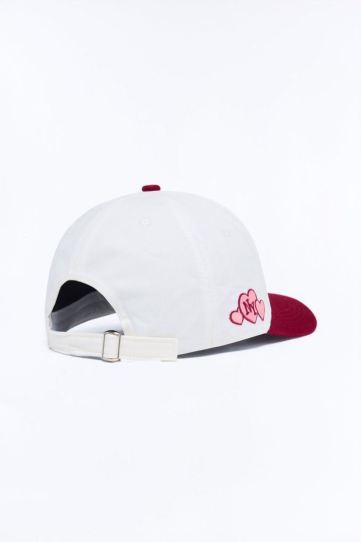 NY Has My Heart Baseball Hat - Burgundy/combo