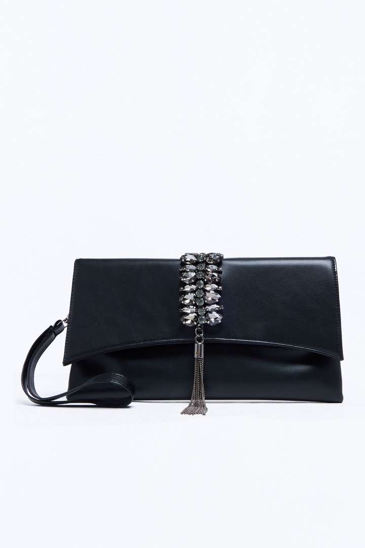 Spending All Your Money Faux Leather Crossbody Handbag - Black