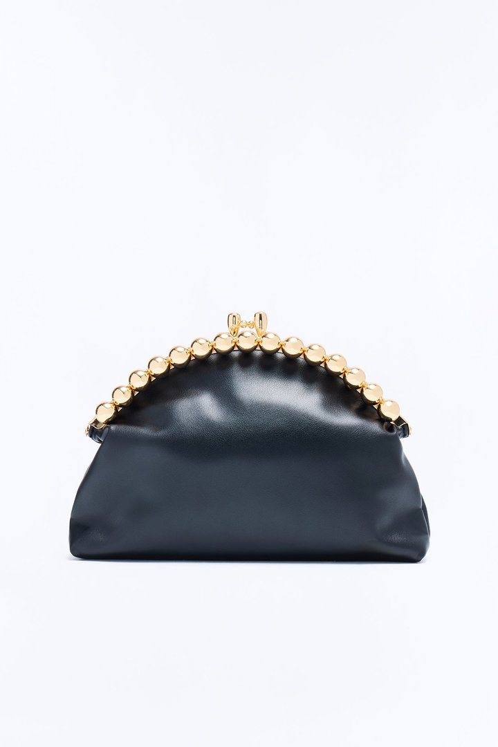 Class Act Faux Leather Clutch - Black