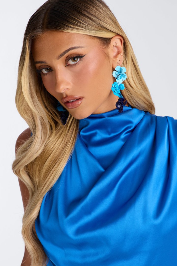 Fresh Take Drop Earrings - Blue/combo