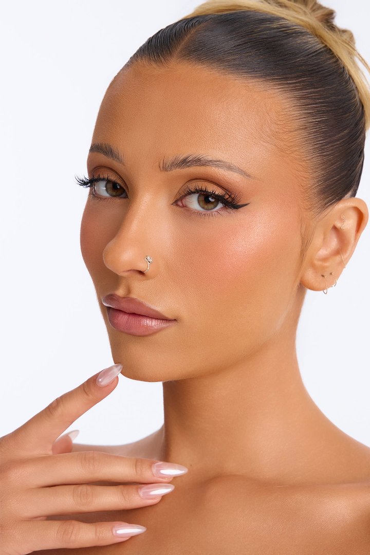 Clover Faux Nose Ring - Silver