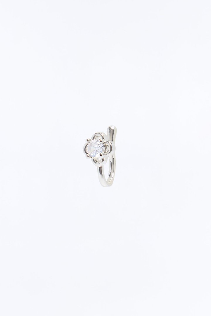 Clover Faux Nose Ring - Silver