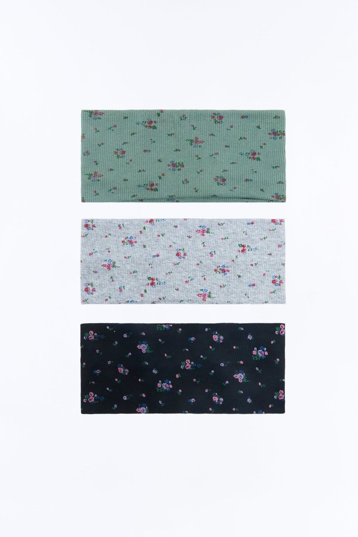 Flowers On My Mind 3 Piece Headband Set - Multi Color